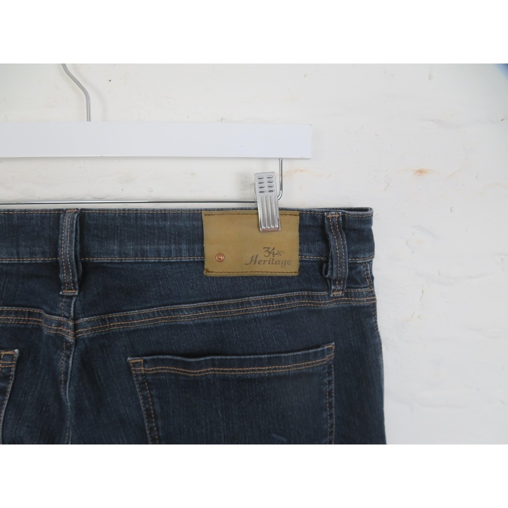 34 Heritage Jeans Mens 36x34 Blue Dark Wash Charisma Classic Fit Stretch Denim - Picture 7 of 12